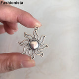 40 pcs Sunflowers Charms Antique Bronze Tone Large 31*35mm, Jewelry Findings