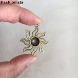 40 pcs Sunflowers Charms Antique Bronze Tone Large 31*35mm, Jewelry Findings