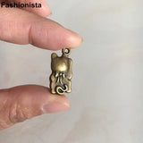 40 Maneki Lucky Metal Cat Charms Antique Bronze Finish DIY Jewelry Findings