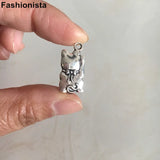 40 Maneki Lucky Metal Cat Charms Antique Bronze Finish DIY Jewelry Findings