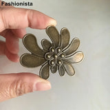 40 pcs Metal Stamping Chrysanthemum Flowers,56*48mm Decorative Metal Flowers