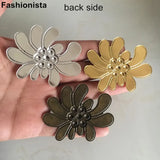 40 pcs Metal Stamping Chrysanthemum Flowers,56*48mm Decorative Metal Flowers