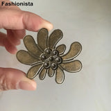 40 pcs Metal Stamping Chrysanthemum Flowers,56*48mm Decorative Metal Flowers