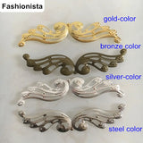 40 pcs Metal Stamping Phoenix Wing 10cm Gold Silver Steel Bronze Filigree Wings