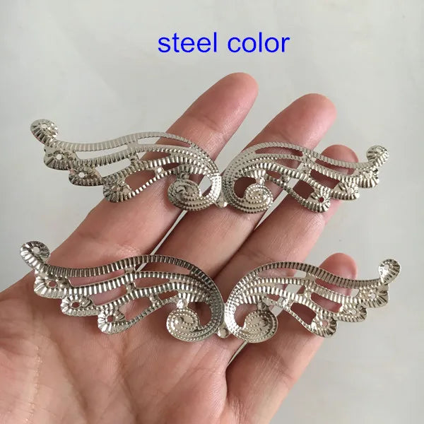 40 pcs Metal Stamping Phoenix Wing 10cm Gold Silver Steel Bronze Filigree Wings
