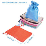 40 pcs Rustic Wedding Favor Burlap Jute Gift Bags Drawstring Jewelry Pouches