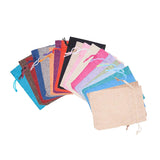 40 pcs Rustic Wedding Favor Burlap Jute Gift Bags Drawstring Jewelry Pouches