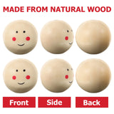 40 pcs Smiling Face Head Wooden Bead DIY Jewelry Accessories