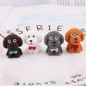 40pcs 3D Resin Dog Charms Keychain Pendant Necklace Earring DIY Decoration