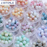 Jade Gradient Smudge Glass Bead DIY Jewelry Making Materials