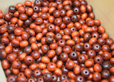 40 Pdouk Shape Wooden Beads 10mm for Corsican Crafts