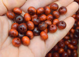 40 Pdouk Shape Wooden Beads 10mm for Corsican Crafts