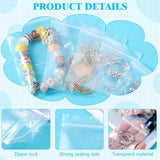 400 Pack PVC Clear Jewelry Anti Oxidation Zipper Bag, 5 Sizes