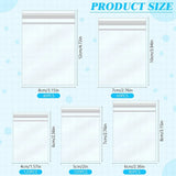 400 Pack PVC Clear Jewelry Anti Oxidation Zipper Bag, 5 Sizes