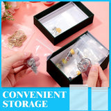 400 Pack PVC Clear Jewelry Anti Oxidation Zipper Bag, 5 Sizes