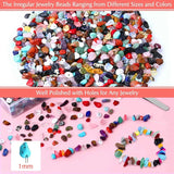 400 Pcs Crystal Gemstones Beads for DIY Jewelry Making