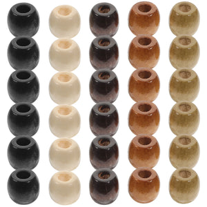 400 Pcs Wooden Beads Crafts Bracelet Jewelry Making Spacer DIY