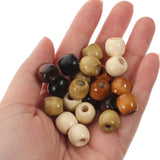 400 Pcs Wooden Beads Crafts Bracelet Jewelry Making Spacer DIY