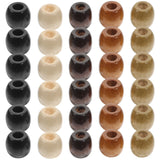 400 Pcs Wooden Beads Crafts Bracelet Jewelry Making Spacer DIY