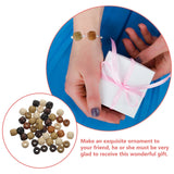 400 Pcs Wooden Beads Crafts Bracelet Jewelry Making Spacer DIY