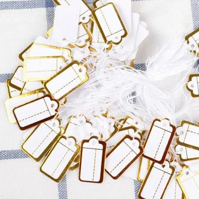 400 Pcs Paper Jewelry Tags With Hanging String Marking Tags
