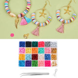 4000x Polymer Clay Beads Set DIY Beading Jewelry Findings