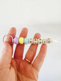 400Pcs 10mm Natural Wooden Alphabet Beads Cube Square Dice Letter Beads