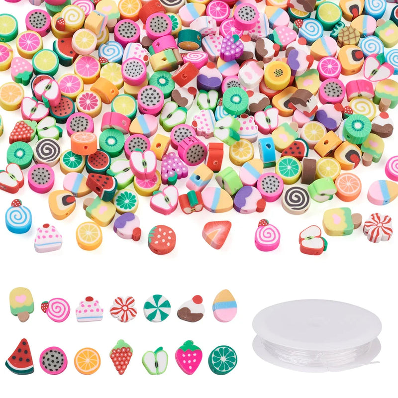 400Pcs DIY Fruit Theme Bracelet Making Kit