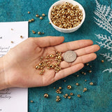 400Pcs 304 Stainless Steel Round Beads Golden for DIY Jewelry Making