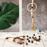 400Pcs Big Hole Wooden Beads Rondelle Spacer Beads for Jewelry Making DIY