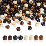 400Pcs Big Hole Wooden Beads Rondelle Spacer Beads for Jewelry Making DIY