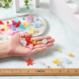 400Pcs Mixed Frosted Acrylic Flower Beads Cap Spacer Charms DIY Jewelry Making