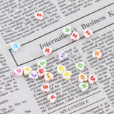 400Pcs Mixed Acrylic Letters Heart Spacer Beads Charms Jewelry Craft DIY