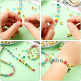 400Pcs Crystal Rhinestone Spacer Beads 8mm For Bracelets