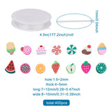 400Pcs Sweet Fruit Beads Polymer Clay Elastic Thread Loose Beads DIY Jewelry