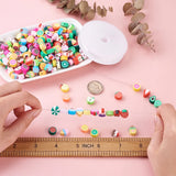 400Pcs Sweet Fruit Beads Polymer Clay Elastic Thread Loose Beads DIY Jewelry
