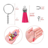 400X Tassel Keychain Rings Bulk for DIY Craft
