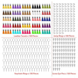 400X Tassel Keychain Rings Bulk for DIY Craft