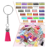 400X Tassel Keychain Rings Bulk for DIY Craft