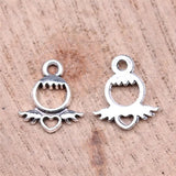 400pcs Angel Charms 13x12mm DIY Jewelry Antique Silver Zinc Alloy Findings