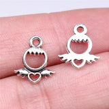 400pcs Angel Charms 13x12mm DIY Jewelry Antique Silver Zinc Alloy Findings