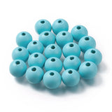 400pcs 14 Colors 16mm Round Wooden Beads Painted Natural Wood Loose Beads