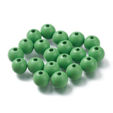 400pcs 14 Colors 16mm Round Wooden Beads Painted Natural Wood Loose Beads