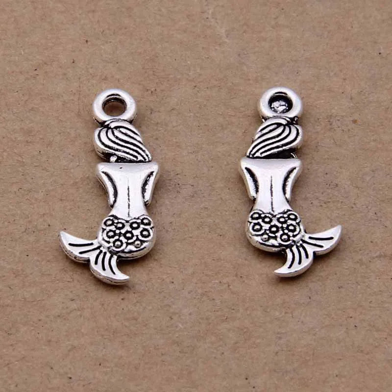 400pcs 8*20mm Mermaid DIY Charms Pendants Bracelet Necklace