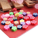 400pcs Mixed Flower Polymer Clay Charms Beads Bracelet Decoration