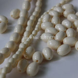 400pcs 8mmx12mm Egg Shape Synthetic Ivory Beads Jewelry Decoration