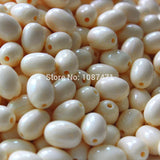 400pcs 8mmx12mm Egg Shape Synthetic Ivory Beads Jewelry Decoration
