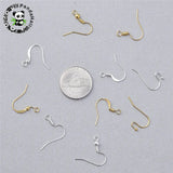 400pcs Brass Earring Hooks Ear Wire for Jewelry Making 5 Styles Golden Silver