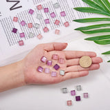 400pcs Glass Mosaic Tiles Cabochons Square for DIY Earring Home Decoration Mixed