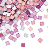 400pcs Glass Mosaic Tiles Cabochons Square for DIY Earring Home Decoration Mixed